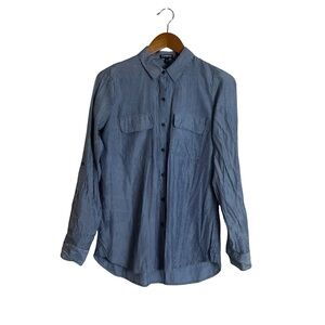 Express lightweight striped button down shirt. Size small